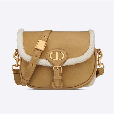 dior shearling bag|Dior camel shearling bag.